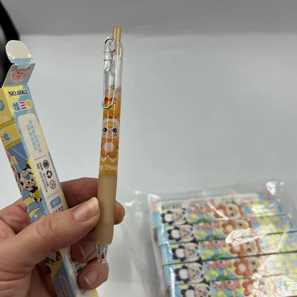 Baby Three Blind Box Pens Lot of 12 Sealed 0.5mm Cute Character Gel Pens 6062
